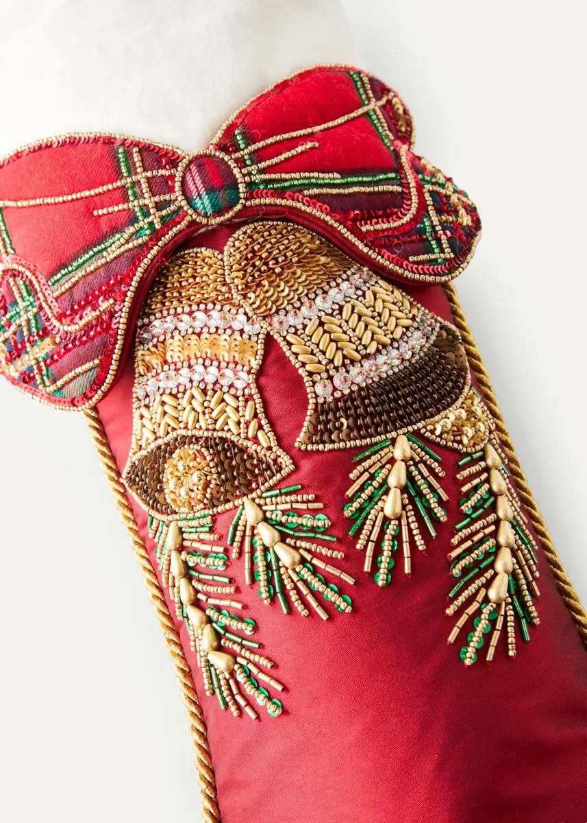 Kim Seybert Holiday Bells Stocking Ornament | Thumbnail 2 Kim Seybert Holiday Bells Stocking Ornament | Thumbnail 2