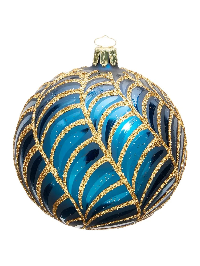 Bergdorf Goodman Textured Glass Sphere Ornament