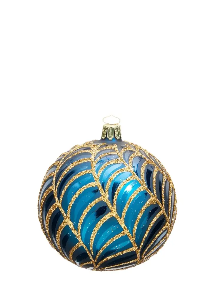 Bergdorf Goodman Textured Glass Sphere Ornament
