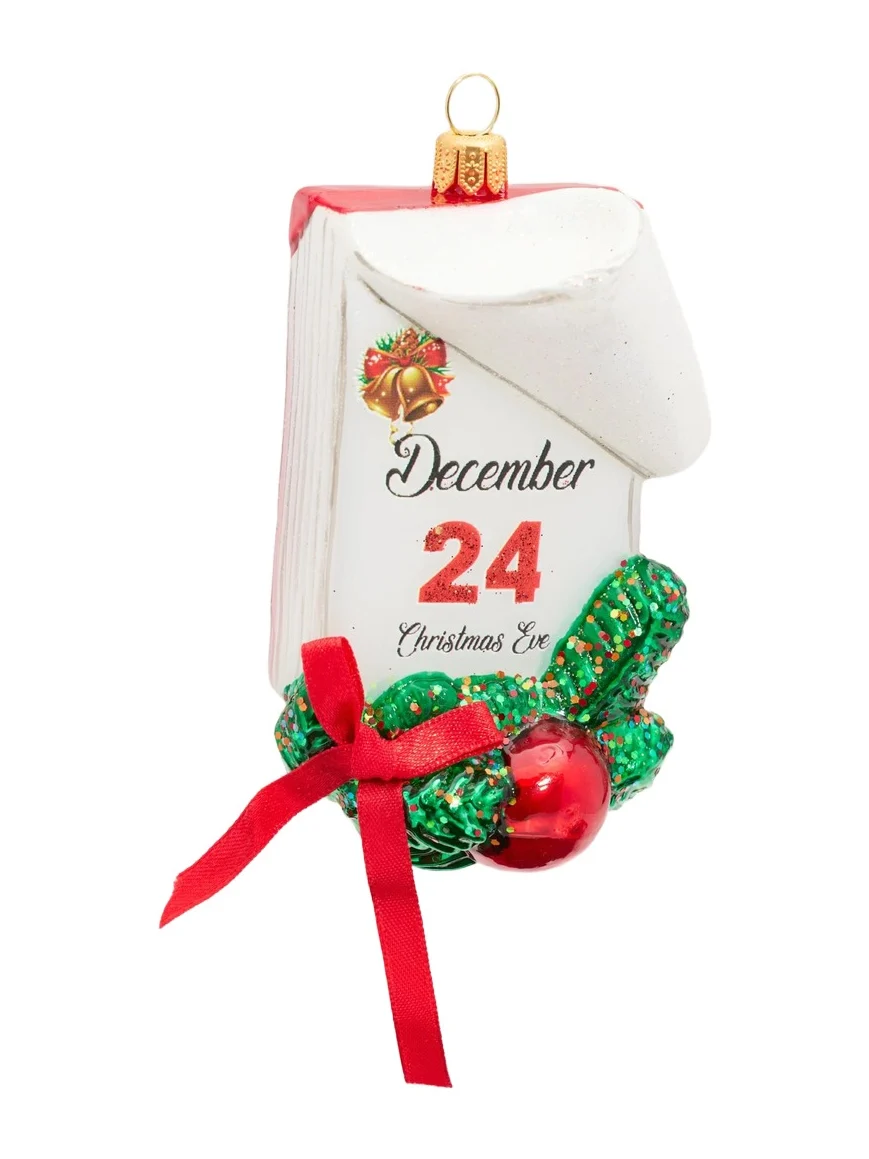Impuls Christmas Eve Calendar Glass Ornament