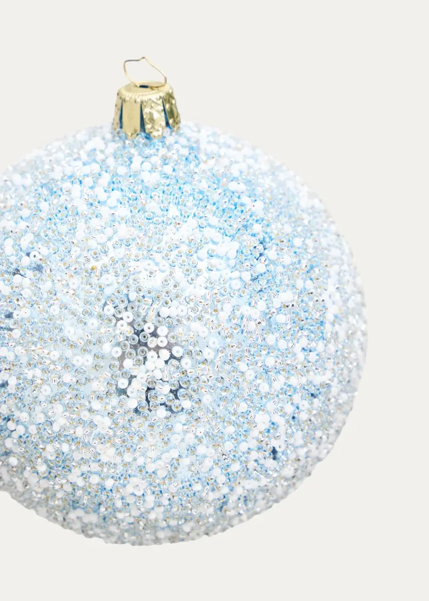Bergdorf Goodman Embellished Frosted Ball Ornament | Thumbnail 2