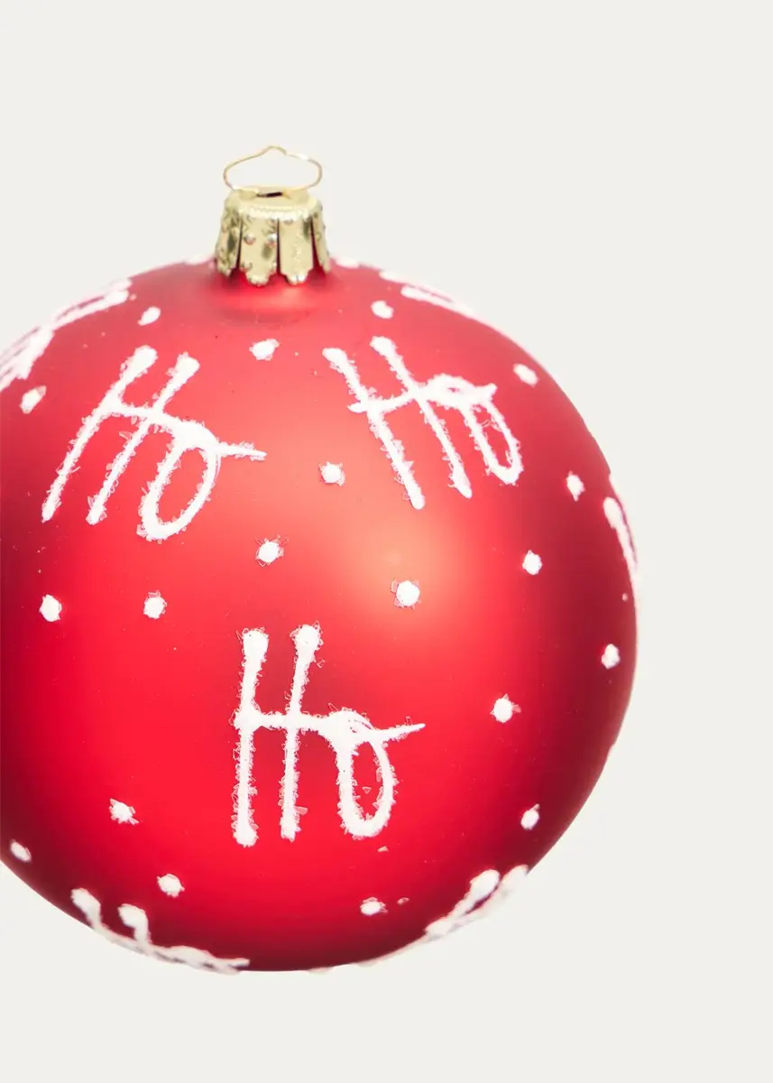 Bergdorf Goodman Ho Ho Ho Red Ball Ornament | Thumbnail 2 Bergdorf Goodman Ho Ho Ho Red Ball Ornament | Thumbnail 2