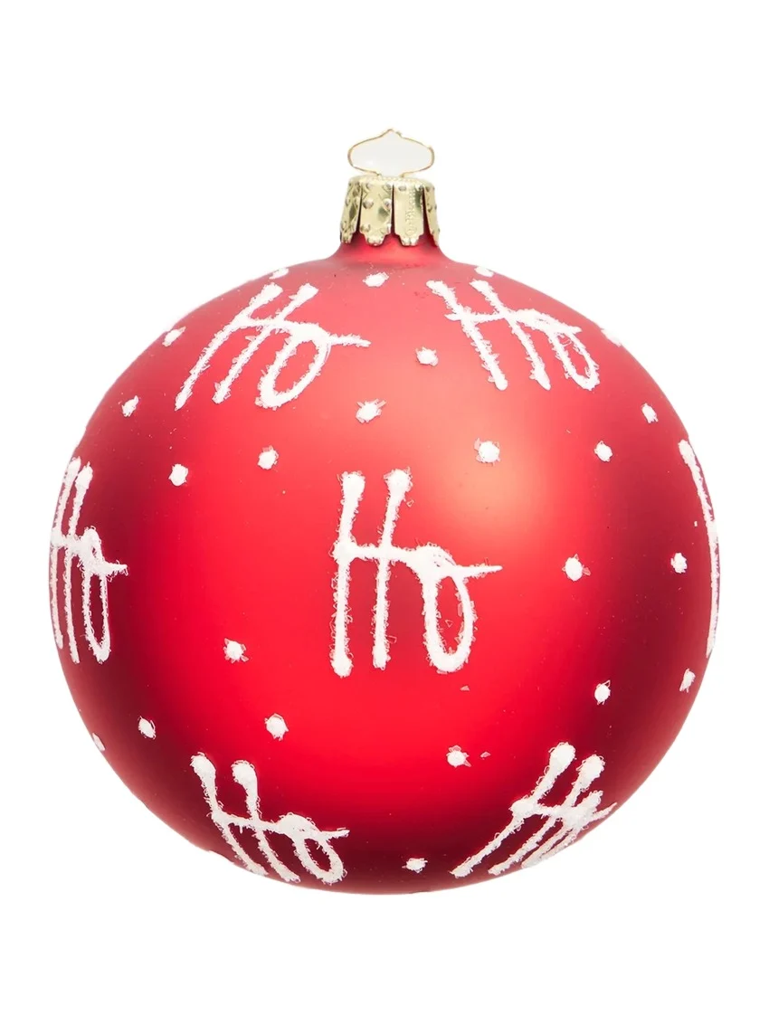 Bergdorf Goodman Ho Ho Ho Red Ball Ornament