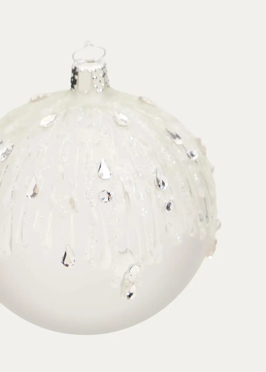 Bergdorf Goodman Rhinestone Frost Ball Christmas Ornament | Thumbnail 2 Bergdorf Goodman Rhinestone Frost Ball Christmas Ornament | Thumbnail 2