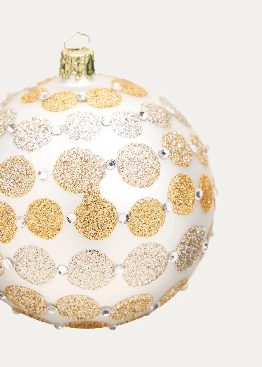 Bergdorf Goodman Large Glitter Polka Dot Ball Christmas Ornament | Thumbnail 2 Bergdorf Goodman Large Glitter Polka Dot Ball Christmas Ornament | Thumbnail 2
