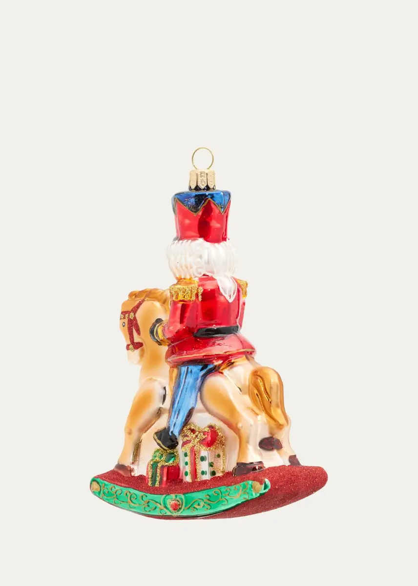 Impuls Nutcracker On Rocking Horse Glass Ornament | Thumbnail 2 Impuls Nutcracker On Rocking Horse Glass Ornament | Thumbnail 2