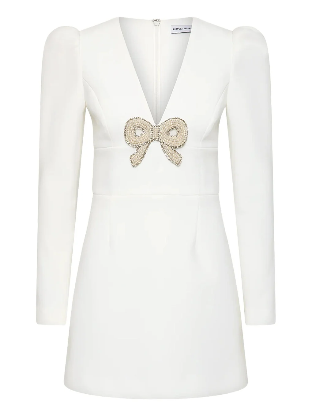 Dreamer Bow-Embellished Crepe Mini Dress Dreamer Bow-Embellished Crepe Mini Dress