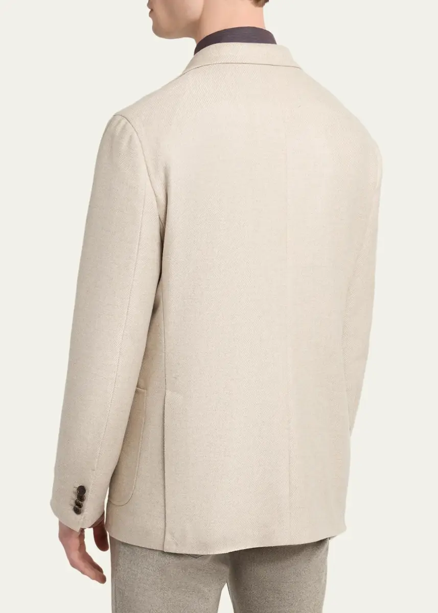 Brioni Men's Soffio Cashmere Soft Single-Breasted Sport Coat | Thumbnail 3 Brioni Men's Soffio Cashmere Soft Single-Breasted Sport Coat | Thumbnail 3