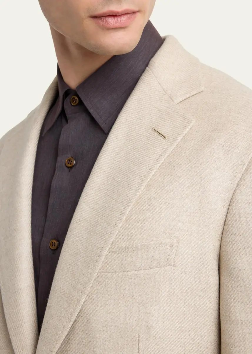 Brioni Men's Soffio Cashmere Soft Single-Breasted Sport Coat | Thumbnail 5 Brioni Men's Soffio Cashmere Soft Single-Breasted Sport Coat | Thumbnail 5