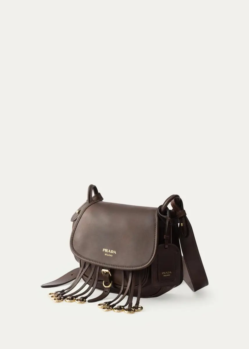 Prada Corsaire Aged Leather Shoulder Bag | Thumbnail 3