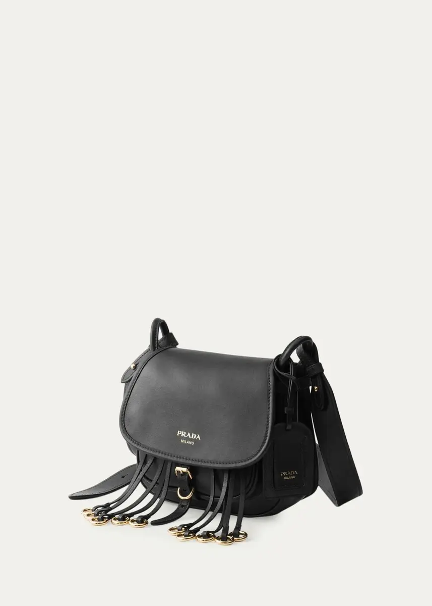 Prada Corsaire Aged Leather Shoulder Bag | Thumbnail 6