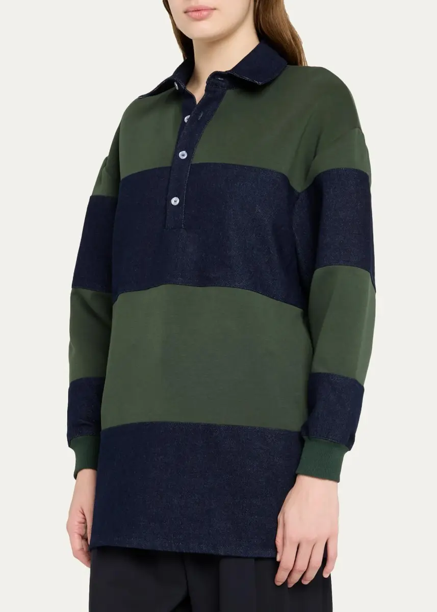 SEROYA Elaria Stripe Polo Tunic Mini Dress | Thumbnail 4 SEROYA Elaria Stripe Polo Tunic Mini Dress | Thumbnail 4