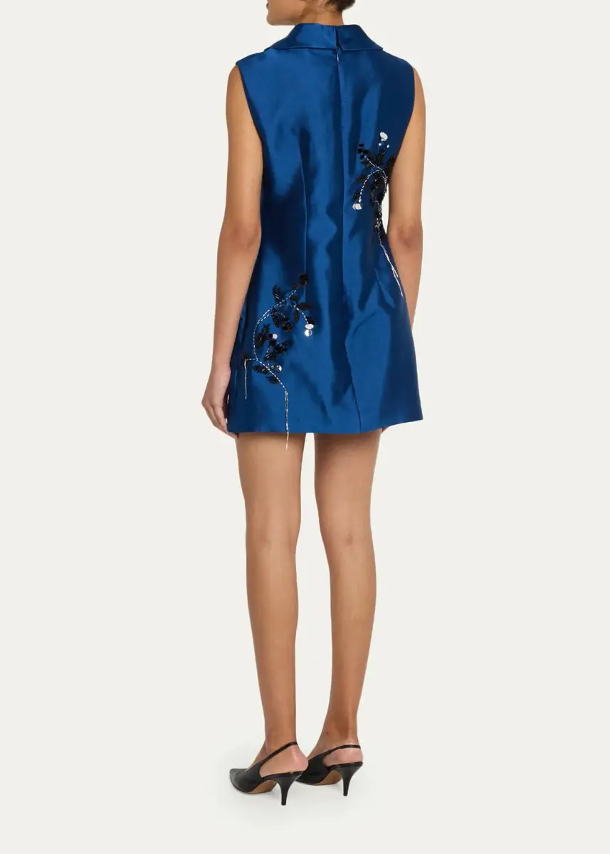 Simkhai Renza Embellished Satin Mini Dress | Thumbnail 3 Simkhai Renza Embellished Satin Mini Dress | Thumbnail 3