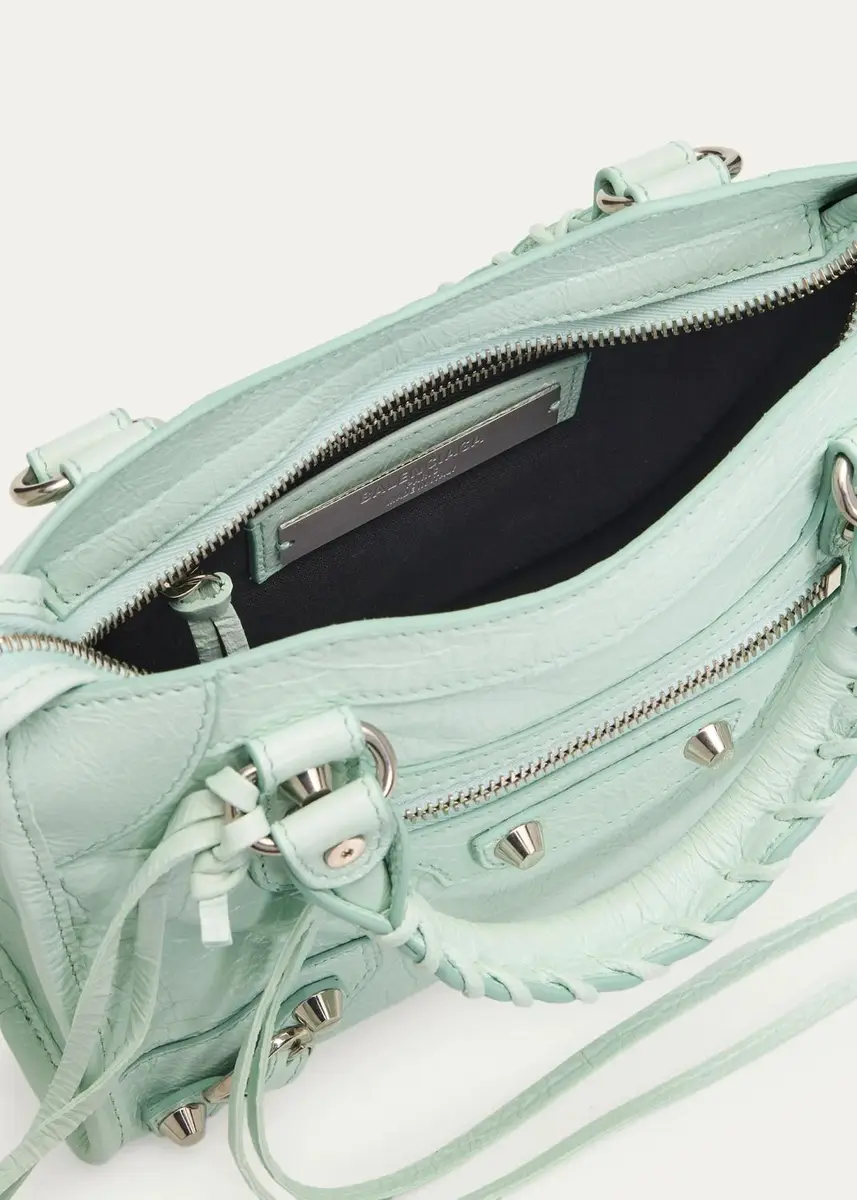 Balenciaga Le City Mini Arena Leather Top-Handle Bag | Thumbnail 4 Balenciaga Le City Mini Arena Leather Top-Handle Bag | Thumbnail 4