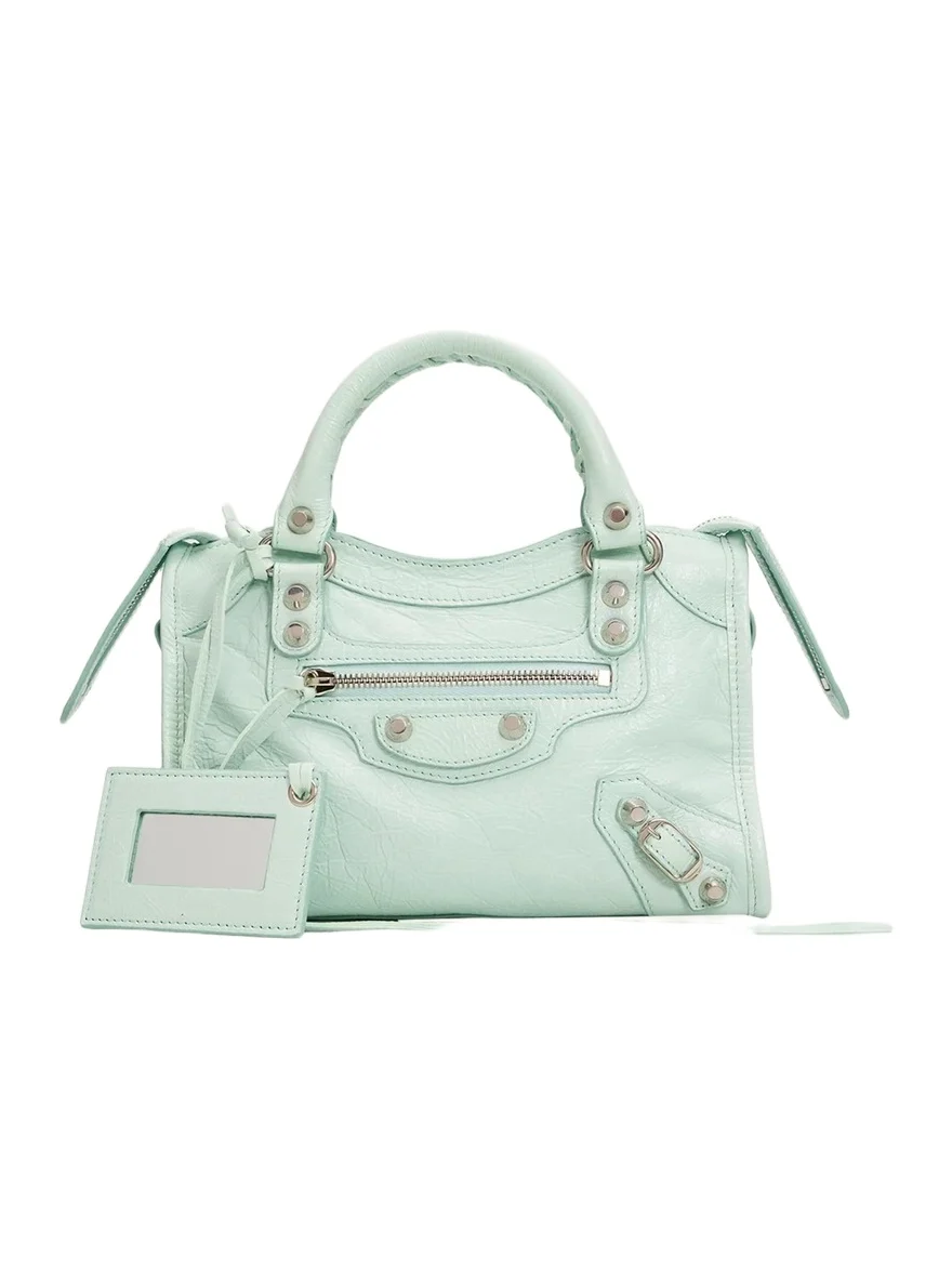 Balenciaga Le City Mini Arena Leather Top-Handle Bag