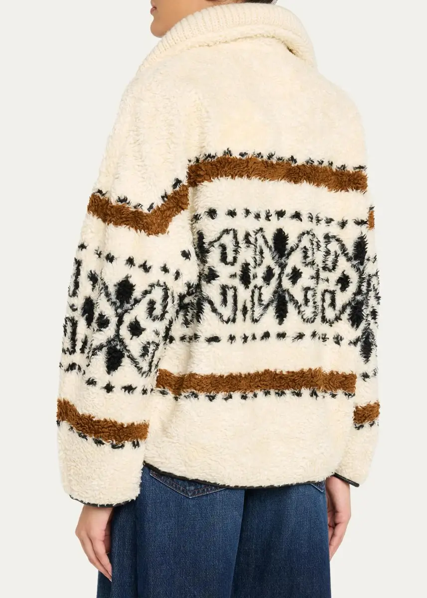 Etoile Isabel Marant Marner Fair Isle Fleece Pullover | Thumbnail 3 Etoile Isabel Marant Marner Fair Isle Fleece Pullover | Thumbnail 3