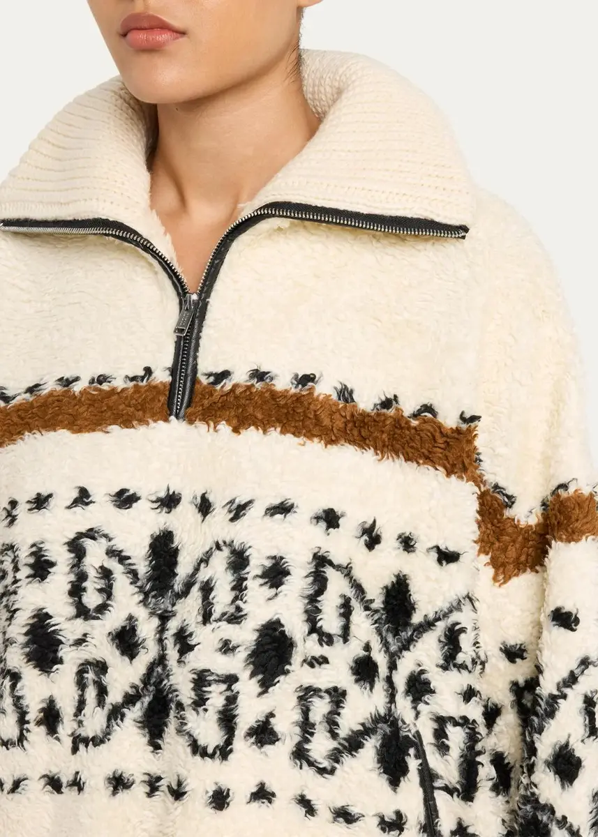 Etoile Isabel Marant Marner Fair Isle Fleece Pullover | Thumbnail 5 Etoile Isabel Marant Marner Fair Isle Fleece Pullover | Thumbnail 5