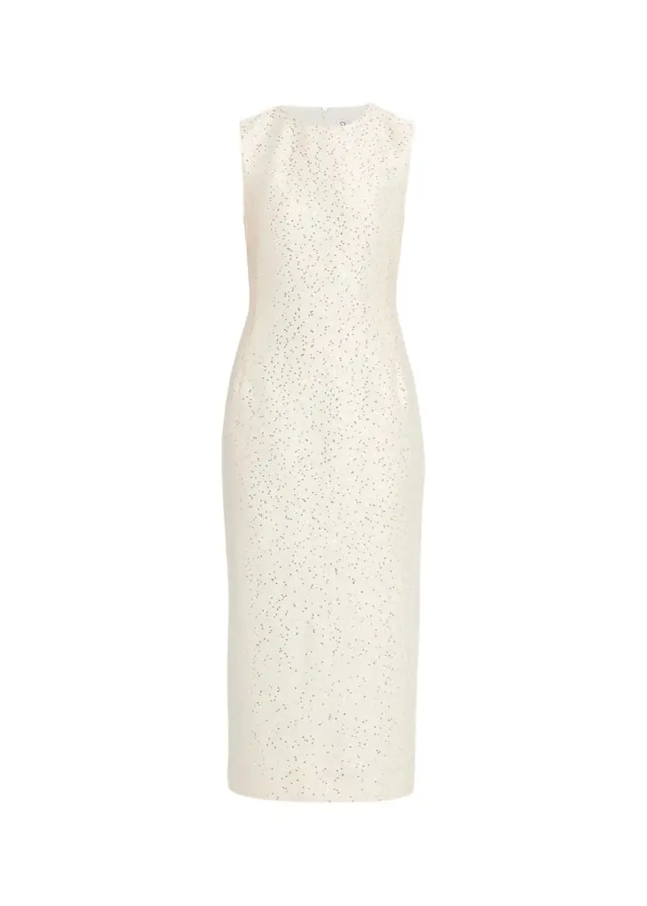 Sleeveless Sequined Wool-Blend Midi Dress Sleeveless Sequined Wool-Blend Midi Dress