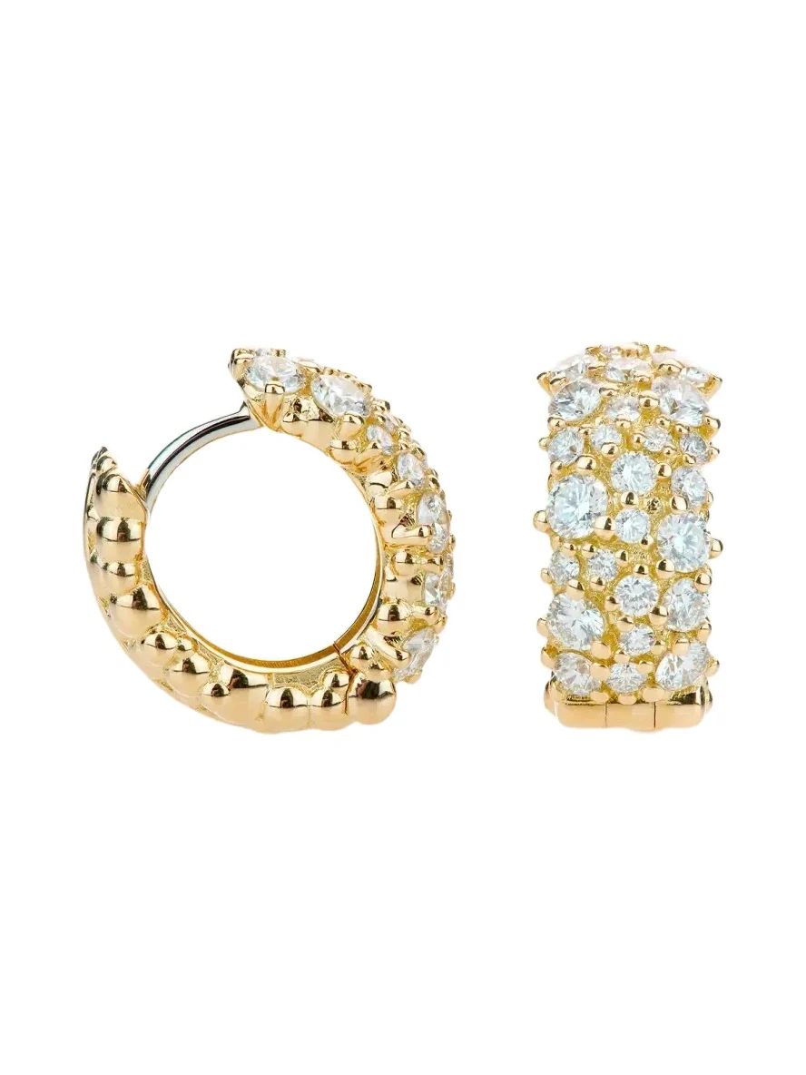 18K Yellow Gold Small Confetti Snap Hoop Earrings 18K Yellow Gold Small Confetti Snap Hoop Earrings