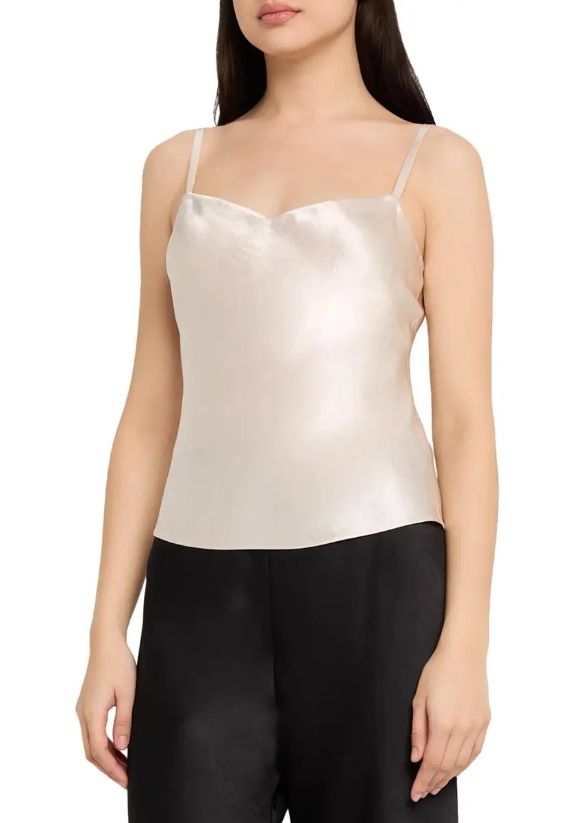 Vince Satin V-Neck Cami | Thumbnail 4 Vince Satin V-Neck Cami | Thumbnail 4