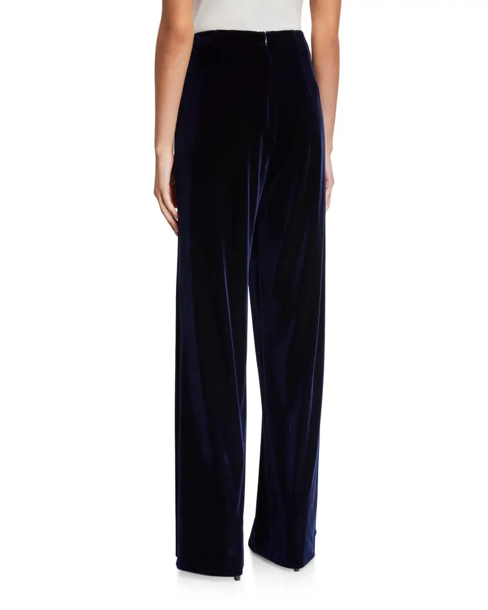 Rickie Freeman for Teri Jon Mid-Rise Velvet Pants | Thumbnail 2 Rickie Freeman for Teri Jon Mid-Rise Velvet Pants | Thumbnail 2