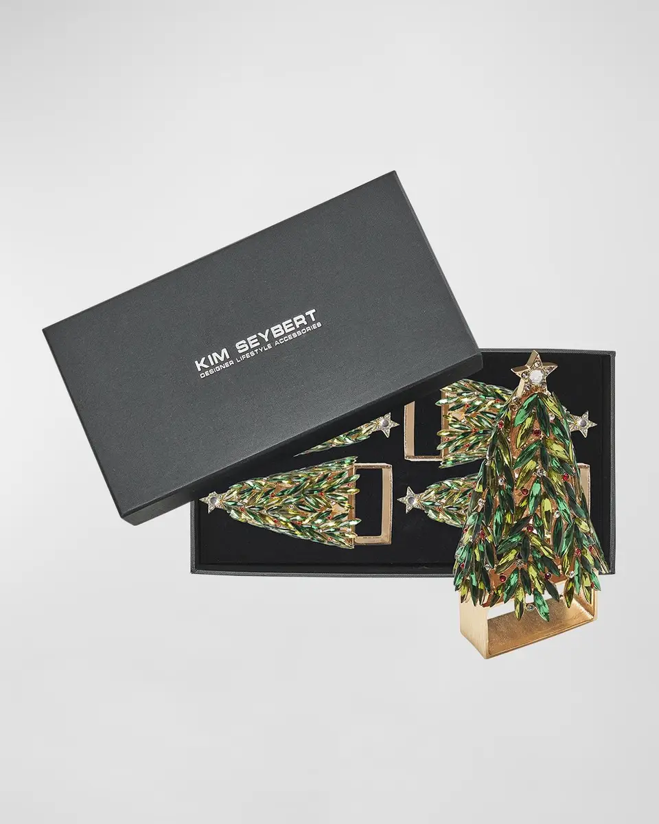 Kim Seybert Bejeweled Christmas Napkin Rings, Set of 4 | Thumbnail 3