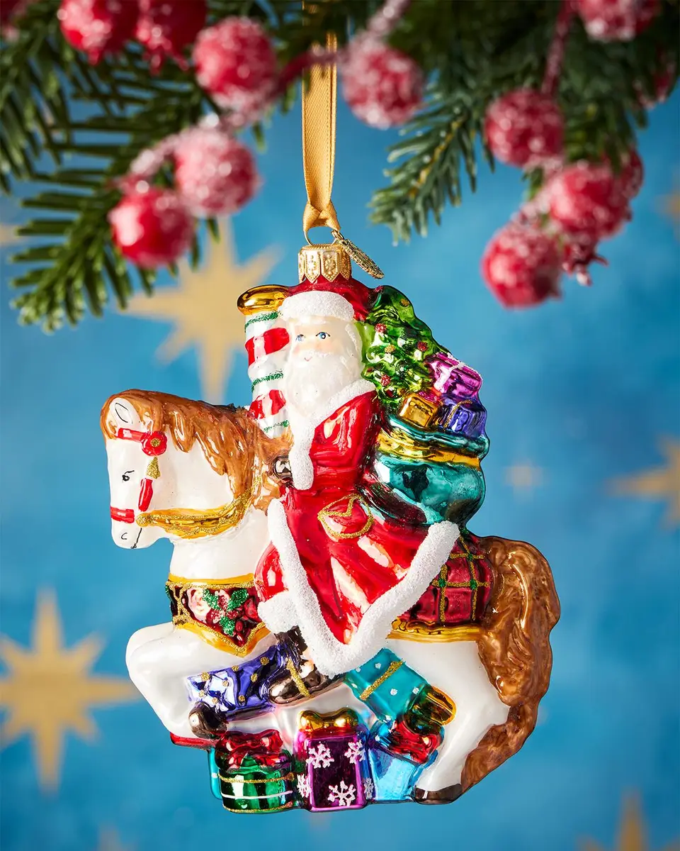 John Huras Santa on a Carousel Christmas Ornament | Thumbnail 3 John Huras Santa on a Carousel Christmas Ornament | Thumbnail 3