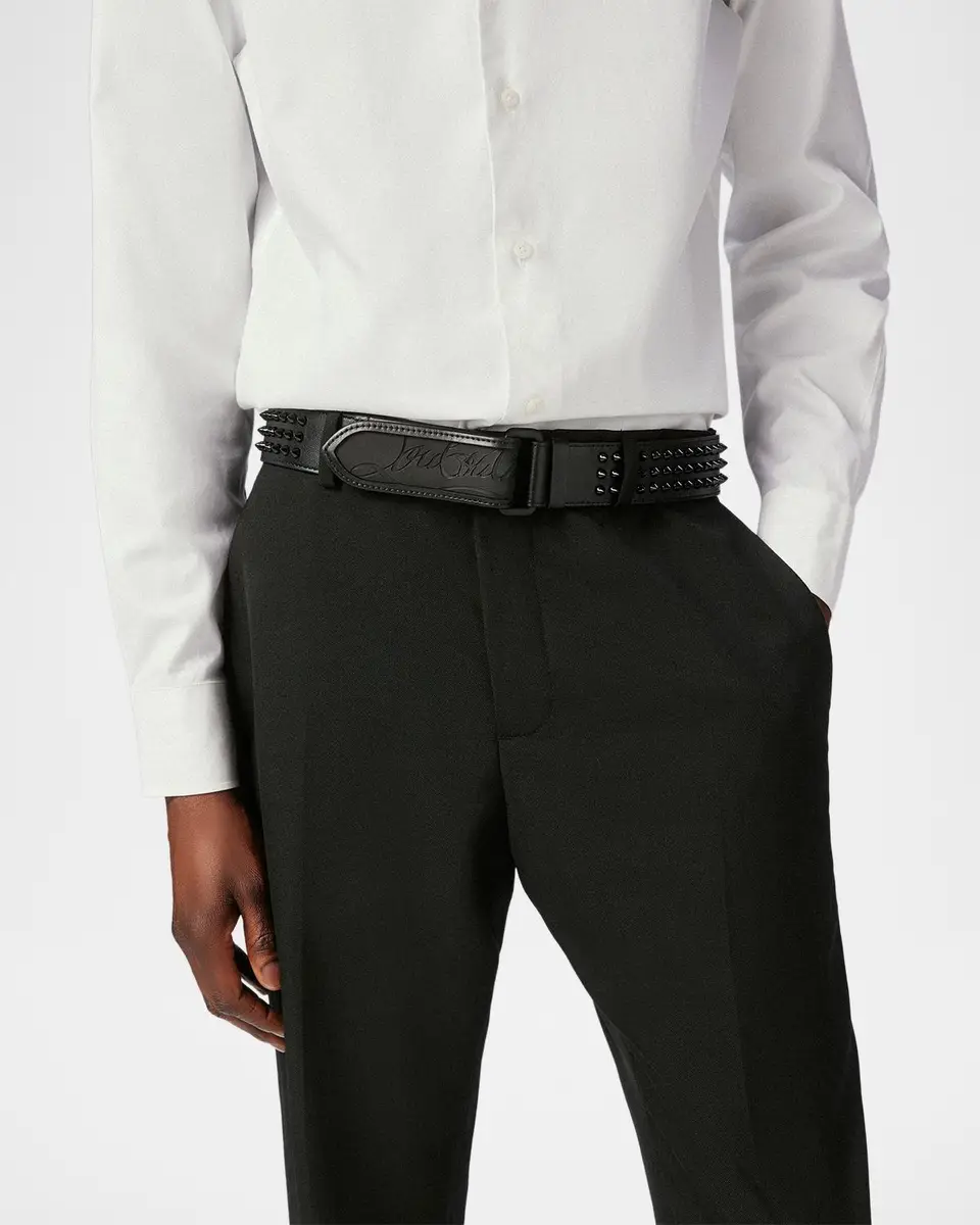 Christian Louboutin Men's Loubi Sneaker Spiked Belt | Thumbnail 2 Christian Louboutin Men's Loubi Sneaker Spiked Belt | Thumbnail 2