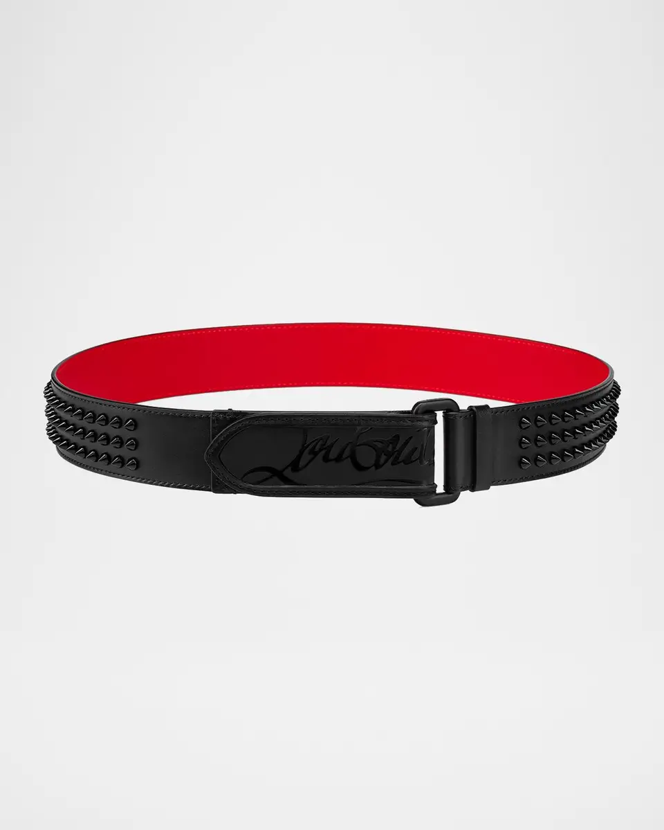 Christian Louboutin Men's Loubi Sneaker Spiked Belt | Thumbnail 3 Christian Louboutin Men's Loubi Sneaker Spiked Belt | Thumbnail 3