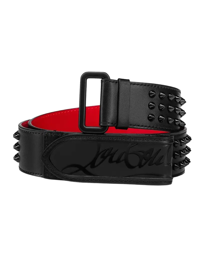 Christian Louboutin Men's Loubi Sneaker Spiked Belt
