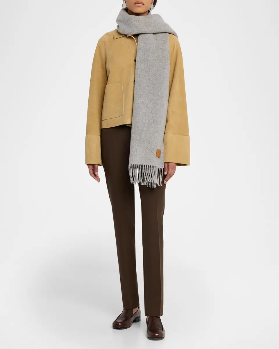 Vince Two-Tone Double Faced Cashmere Scarf | Thumbnail 2 Vince Two-Tone Double Faced Cashmere Scarf | Thumbnail 2