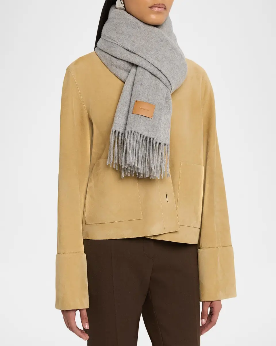 Vince Two-Tone Double Faced Cashmere Scarf | Thumbnail 3 Vince Two-Tone Double Faced Cashmere Scarf | Thumbnail 3