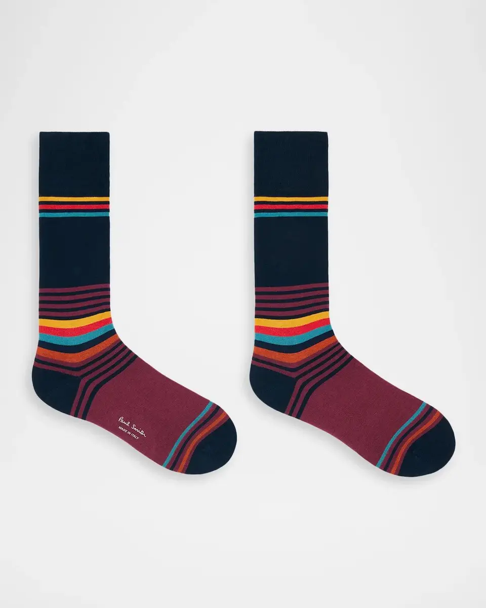 Paul Smith Men's Artist Stripe Crew Socks | Thumbnail 2
