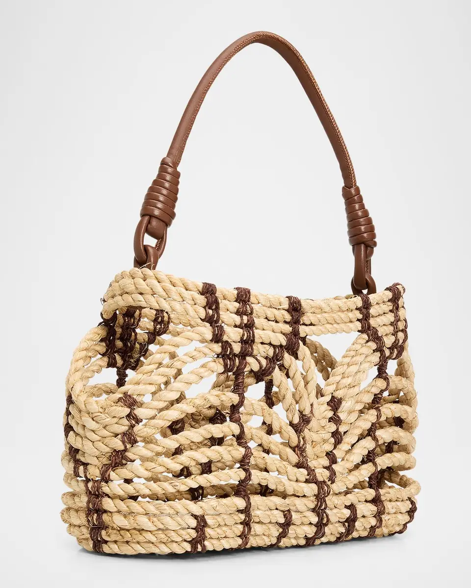 POOLSIDE The Rope Woven Jute Tote Bag | Thumbnail 3
