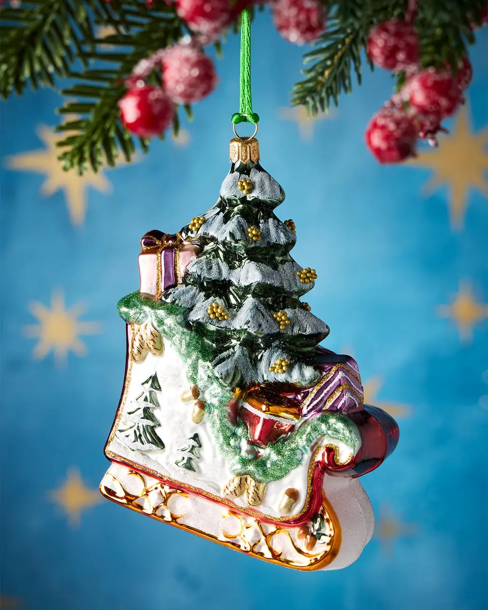 Exclusive Woodland Sleigh Christmas Ornament | Thumbnail 2 Exclusive Woodland Sleigh Christmas Ornament | Thumbnail 2