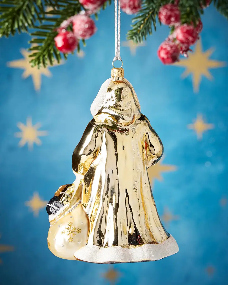 Exclusive Santa With Big Sack Glass Ornament | Thumbnail 2 Exclusive Santa With Big Sack Glass Ornament | Thumbnail 2