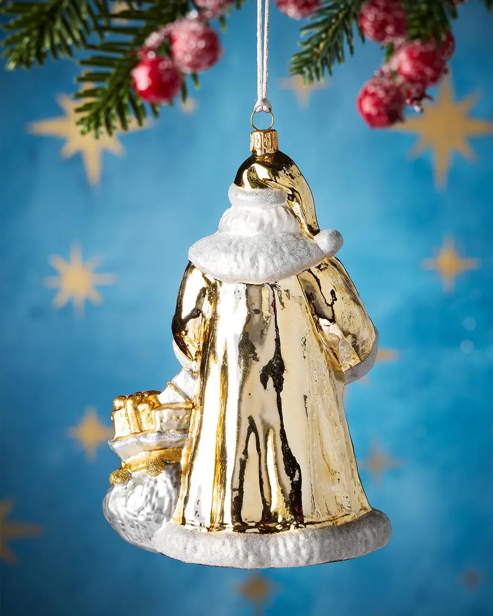 Exclusive Santa With Little Houses Glass Ornament | Thumbnail 2 Exclusive Santa With Little Houses Glass Ornament | Thumbnail 2