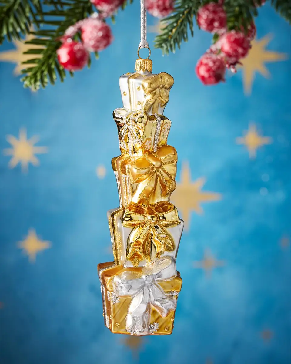 Exclusive Stack Of Presents Glass Ornament | Thumbnail 3