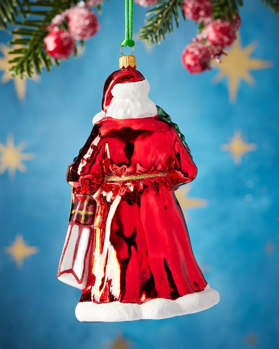 Neiman Marcus Shopping Santa Glass Ornament | Thumbnail 2 Neiman Marcus Shopping Santa Glass Ornament | Thumbnail 2