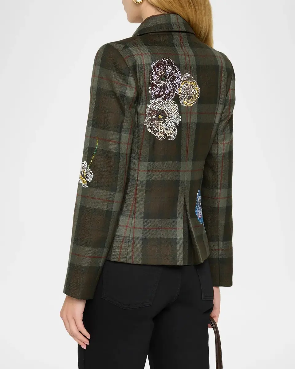 Libertine Scottish Rose Diamante Single-Breasted Classic Jacket | Thumbnail 3 Libertine Scottish Rose Diamante Single-Breasted Classic Jacket | Thumbnail 3