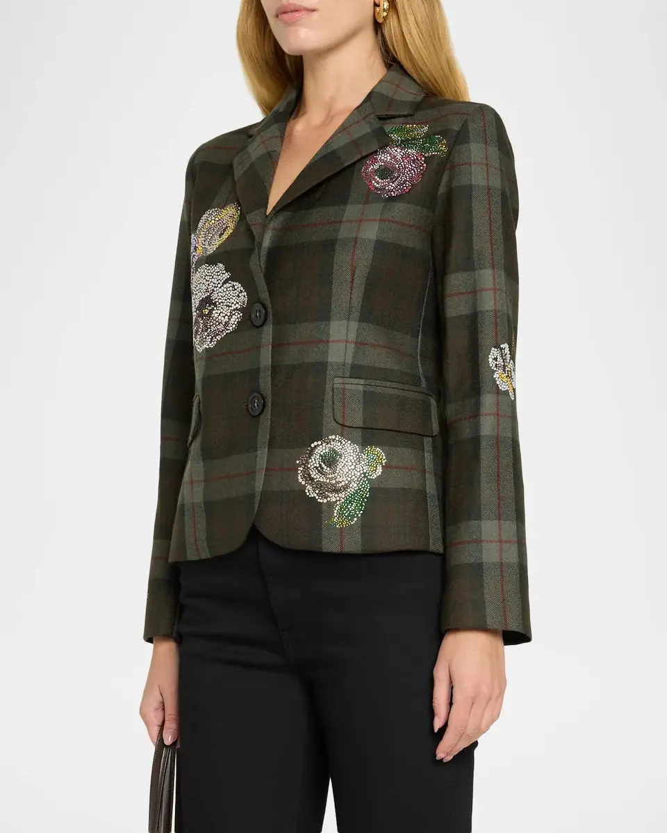 Libertine Scottish Rose Diamante Single-Breasted Classic Jacket | Thumbnail 4 Libertine Scottish Rose Diamante Single-Breasted Classic Jacket | Thumbnail 4