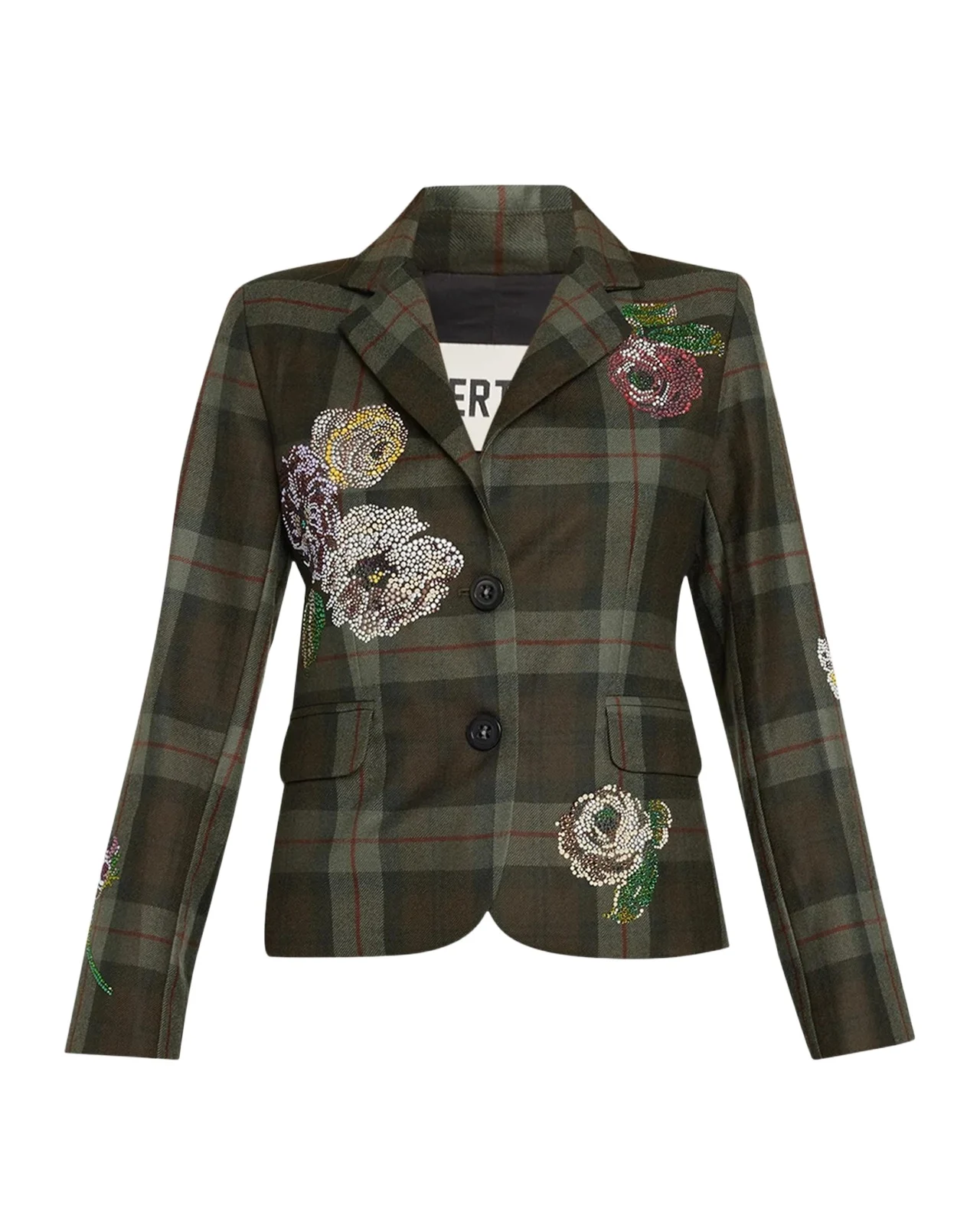 Scottish Rose Diamante Single-Breasted Classic Jacket Scottish Rose Diamante Single-Breasted Classic Jacket