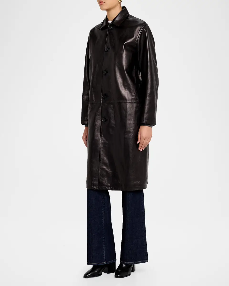 Nili Lotan Abel Leather Coat | Thumbnail 4