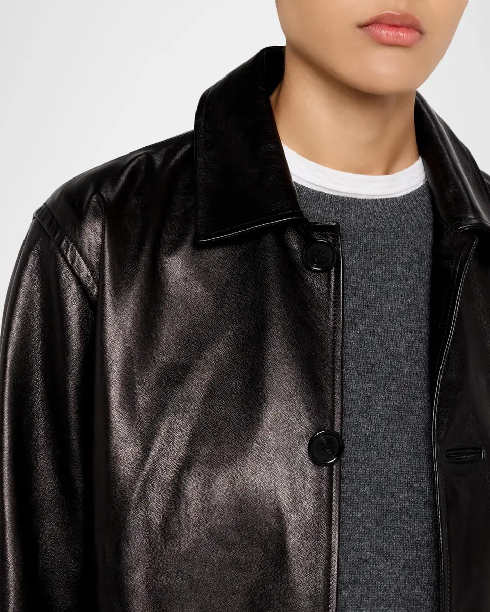Nili Lotan Abel Leather Coat | Thumbnail 5