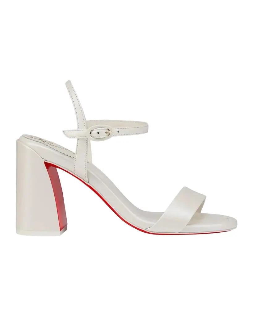 Christian Louboutin 85mm Jane Leather Ankle-Strap Sandals