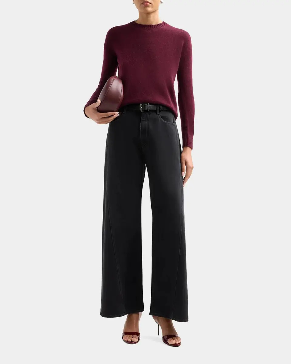 Neiman Marcus Cashmere Collection Basic Cashmere Easy Crewneck Sweater | Thumbnail 2 Neiman Marcus Cashmere Collection Basic Cashmere Easy Crewneck Sweater | Thumbnail 2