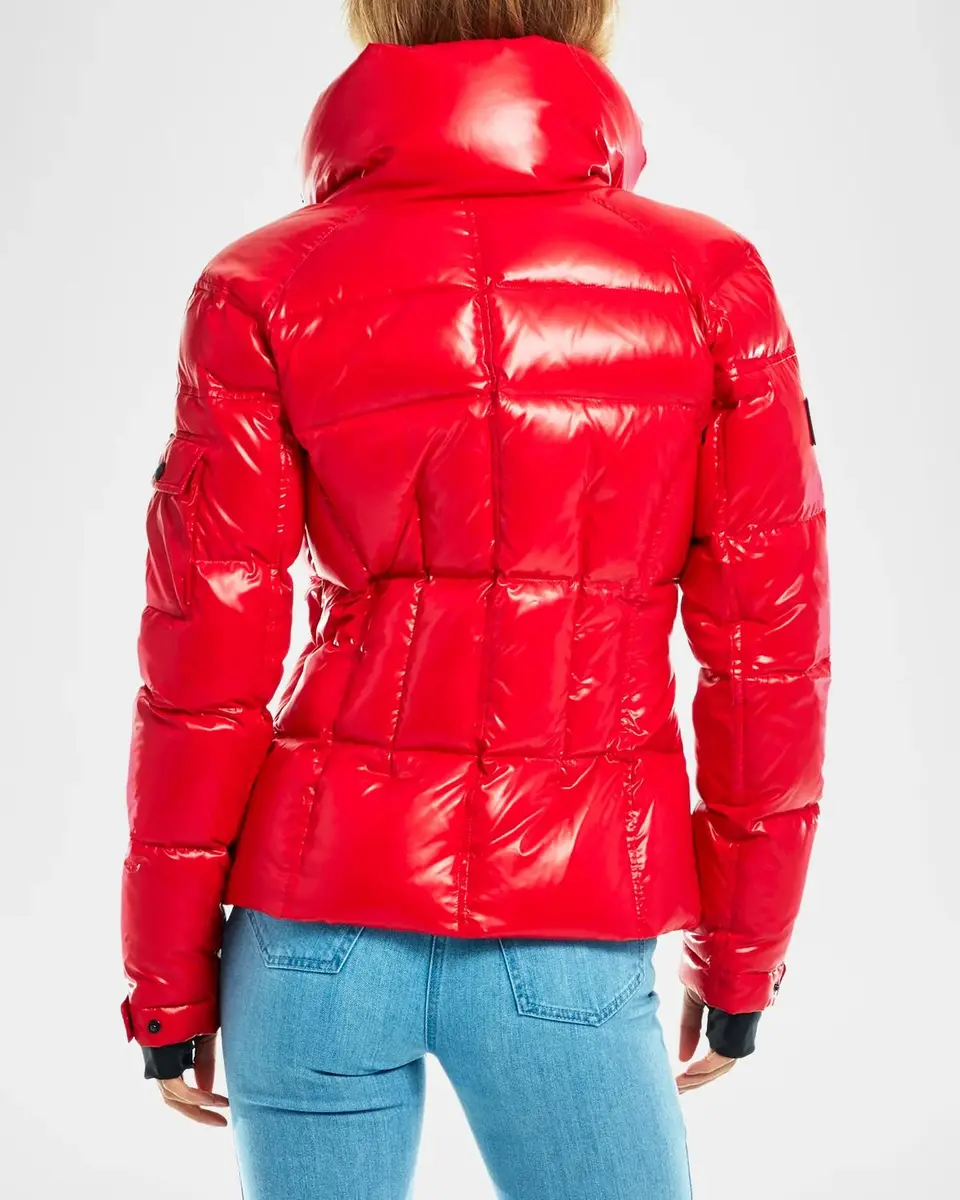 Sam. Freestyle Shiny Nylon Shaped Puffer Jacket | Thumbnail 2