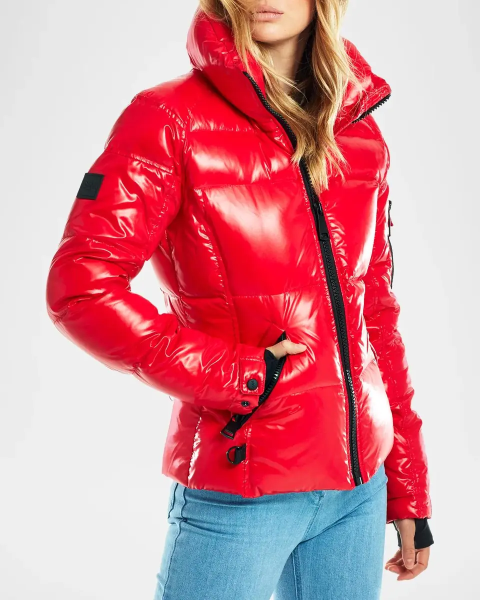 Sam. Freestyle Shiny Nylon Shaped Puffer Jacket | Thumbnail 3