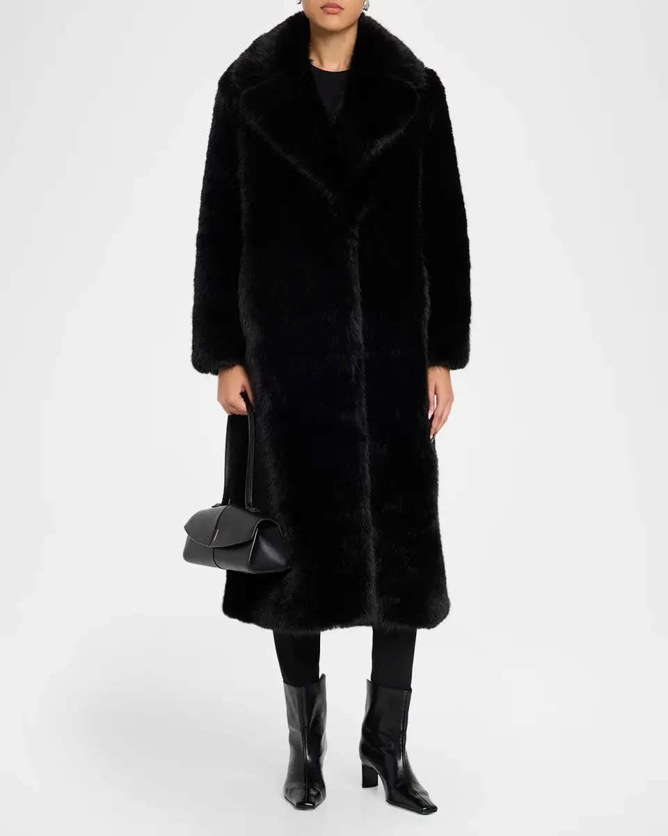 Mercer Collective Mink Stripe Faux-Fur Coat | Thumbnail 2