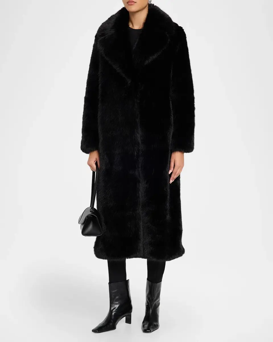 Mercer Collective Mink Stripe Faux-Fur Coat | Thumbnail 4